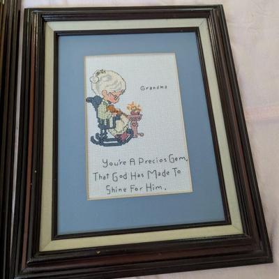 Two Cross Stitch Pieces of Art