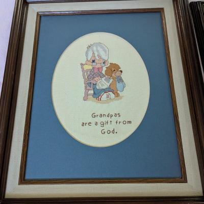 Two Cross Stitch Pieces of Art