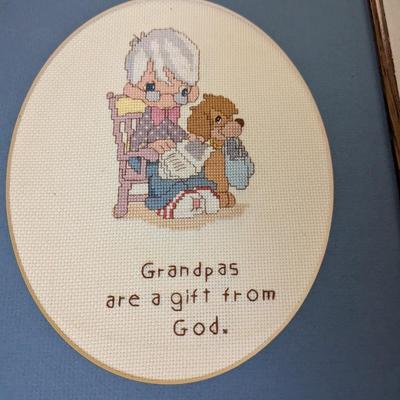 Two Cross Stitch Pieces of Art