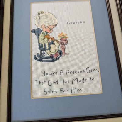 Two Cross Stitch Pieces of Art