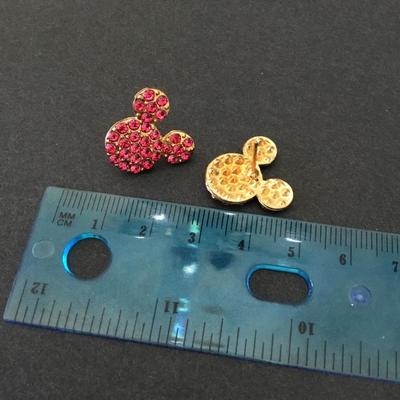 Cute Mickey Mouse rhinestone studded earrings