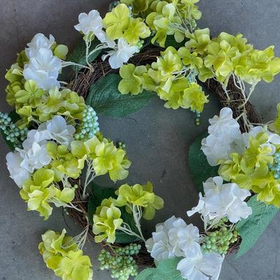 Sale Photo Thumbnail #264: beautiful green and white flowers wreath