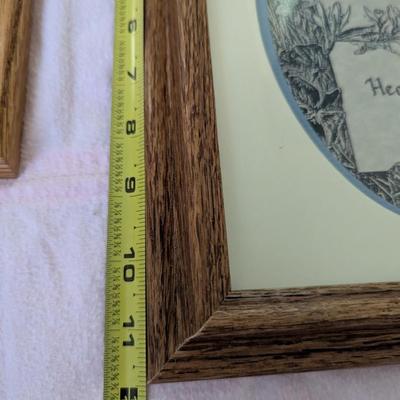 Assortment of Framed Sayings, And Plaque about a Father.