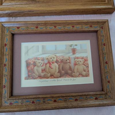 Assortment of Framed Sayings, And Plaque about a Father.