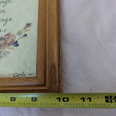 Assortment of Framed Sayings, And Plaque about a Father.