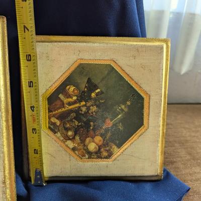 Group of Pictures...."Still Life With Flowers" Kitten with Flowers, Florentine Fruit and Floral Print, Florentine Water Pitcher...