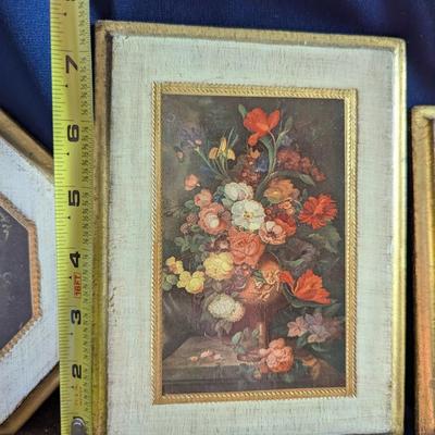 Group of Pictures...."Still Life With Flowers" Kitten with Flowers, Florentine Fruit and Floral Print, Florentine Water Pitcher...