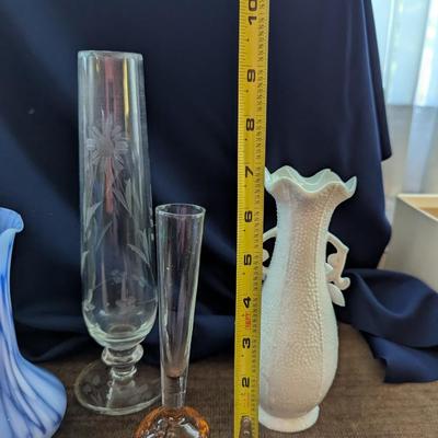 Five Beautiful Bud Vases, One Being a Lenox.