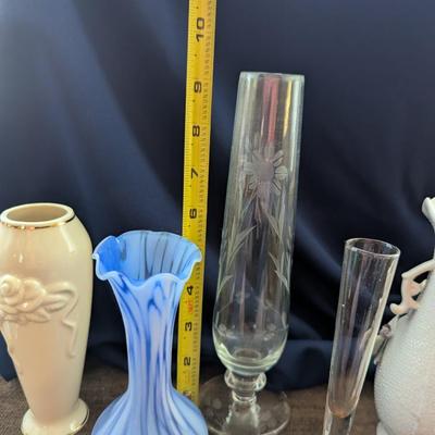 Five Beautiful Bud Vases, One Being a Lenox.