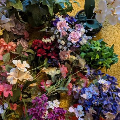Large Group of Every Kind Of Artificial Flowers