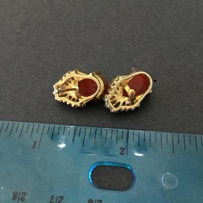Beautiful, vintage, gold tone, stud earrings