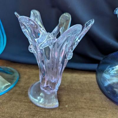 Six Beautiful Vintage Glass Vases.