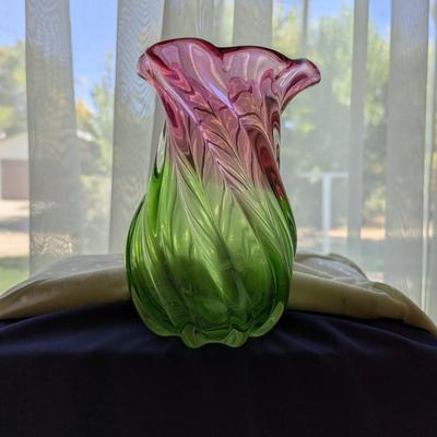 Six Beautiful Vintage Glass Vases.