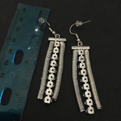 Beautiful Silver-tone dangle earrings