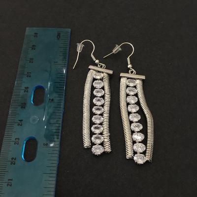 Beautiful Silver-tone dangle earrings