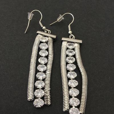 Beautiful Silver-tone dangle earrings