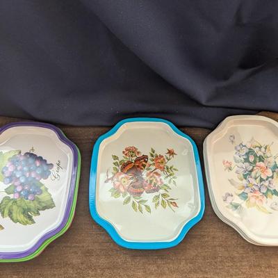 12 Assortment of Small Metal Trays.