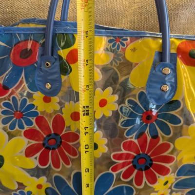 Vintage 1960's Plastic Tote Bag