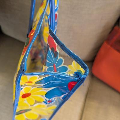 Vintage 1960's Plastic Tote Bag