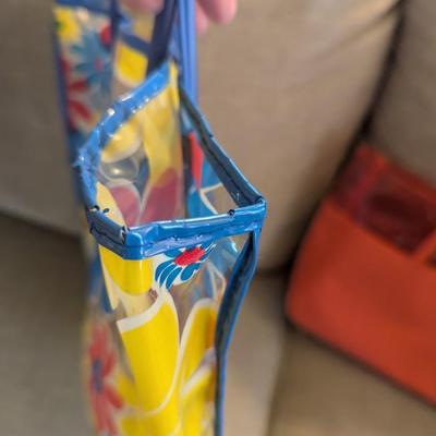 Vintage 1960's Plastic Tote Bag