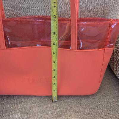 Vintage 1960's Plastic Tote Bag