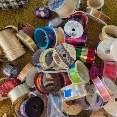 Wrapping paper and ribbon