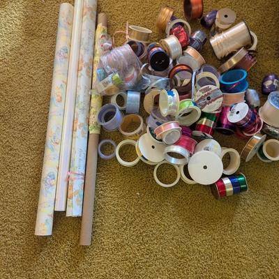 Wrapping paper and ribbon