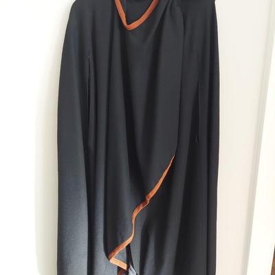 Vintage Cape w/ Nordstrom Reversible Velvet Coat (B2-BBL)