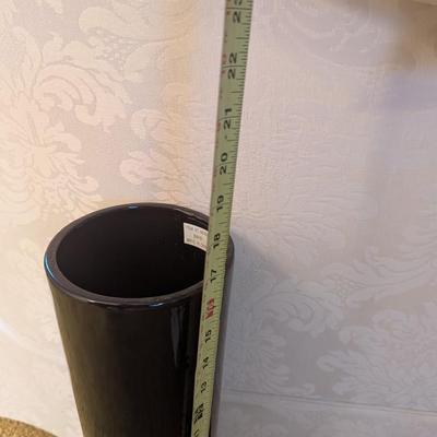 Stunning Tall Black Vase