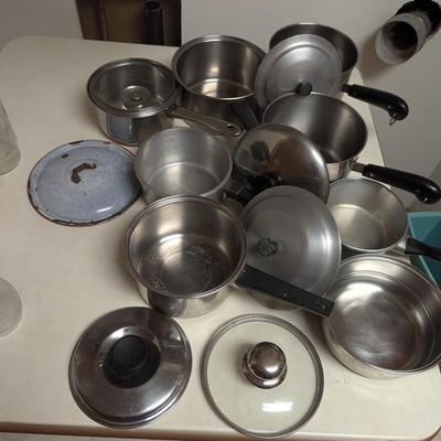 Misc group of pots and lids