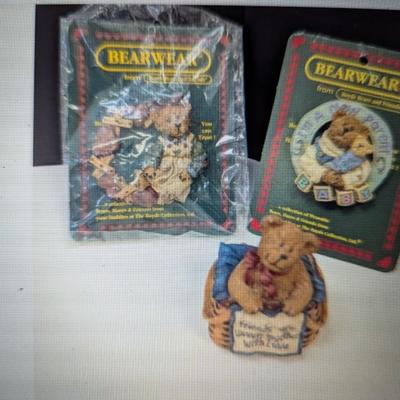 Bear Wear Lapel Pins - Cherished Teddies Porcelain Figures