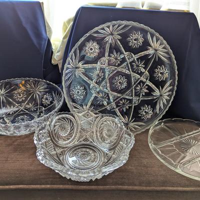 Vintage clear glass. Some Anchor Hocking