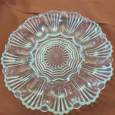 Large Lot of Glass Platters, Bowls, Egg Plate
