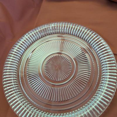 Large Lot of Glass Platters, Bowls, Egg Plate
