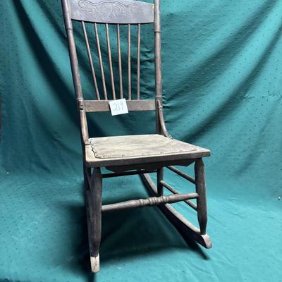 Antique Spindle Back Rocking Chair