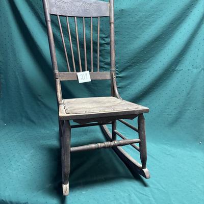 Antique Spindle Back Rocking Chair