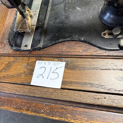 Queen Sewing Machine and Cabinet