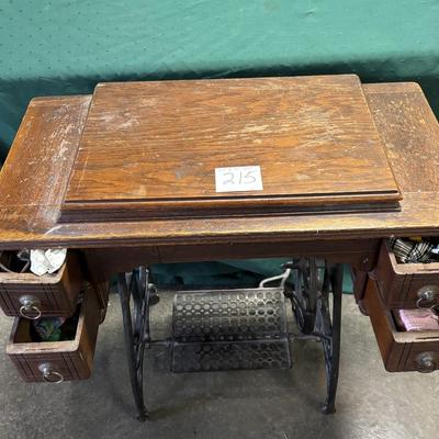 Queen Sewing Machine and Cabinet