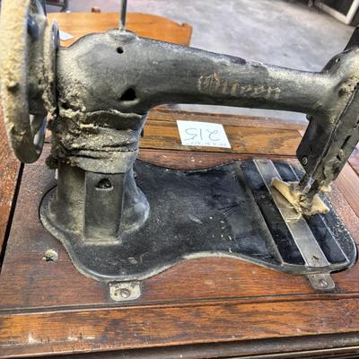 Queen Sewing Machine and Cabinet