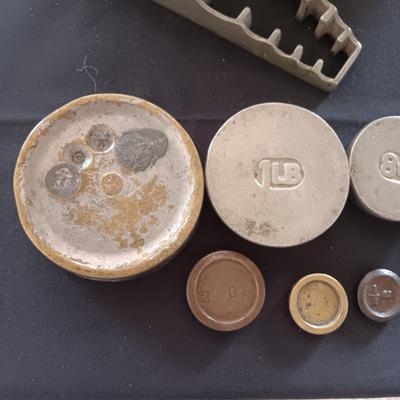 ENTERPRISE JACOBS BROS MAKERS BALANCE SCALE WITH WEIGHTS