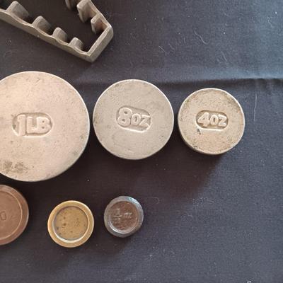 ENTERPRISE JACOBS BROS MAKERS BALANCE SCALE WITH WEIGHTS