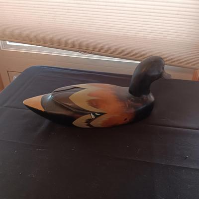 2 HAND CARVED WOODEN DUCKS