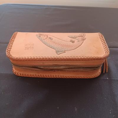 LURE BOOK FILLED WITH LURES AND MADE IN 1957 AT GILCREST H.S.