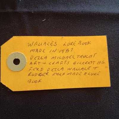 LURE BOOK FILLED WITH LURES AND MADE IN 1957 AT GILCREST H.S.