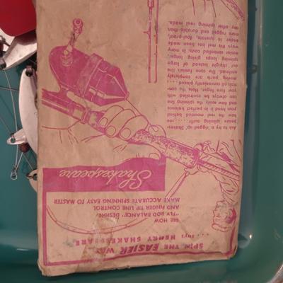 METAL TACKLE BOX FROM MONTGOMERY WARDS 1955 FILLED WITH TACKLE