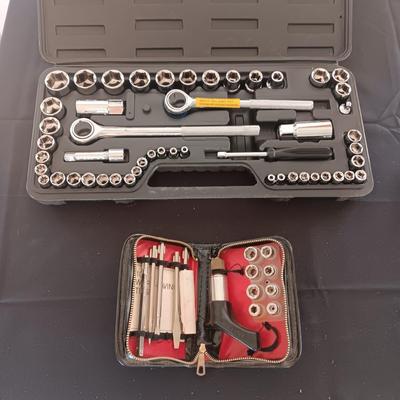 LIKE NEW SOCKET SET IN A CASE AND A SOCKET SCREWDRIVER SET
