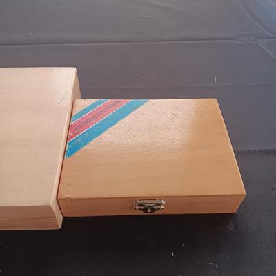 7 PC FORSTNER TITANIUM BITS AND 5 PC LARGE DRILL BITS IN WOODEN CASES