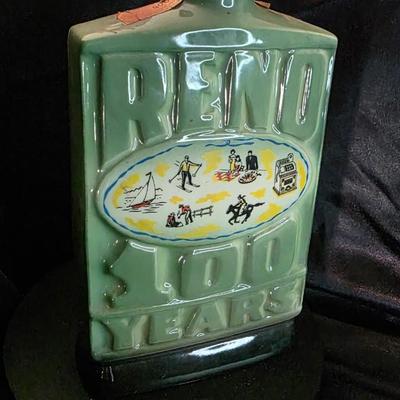 Vintage 1968 Jim Beam “Reno 100 Years” Regal China Decanter – Centennial Commemorative Whiskey Bottle | “Biggest Little City” Collector’s...