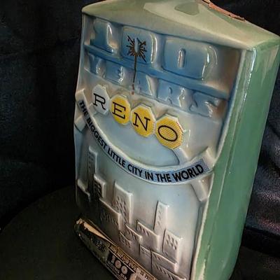 Vintage 1968 Jim Beam “Reno 100 Years” Regal China Decanter – Centennial Commemorative Whiskey Bottle | “Biggest Little City” Collector’s...