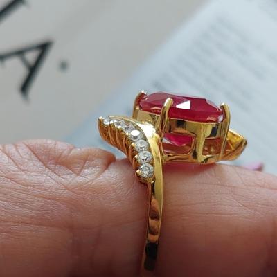 GIA CERTIFIED LAB GROWN RUBY RING